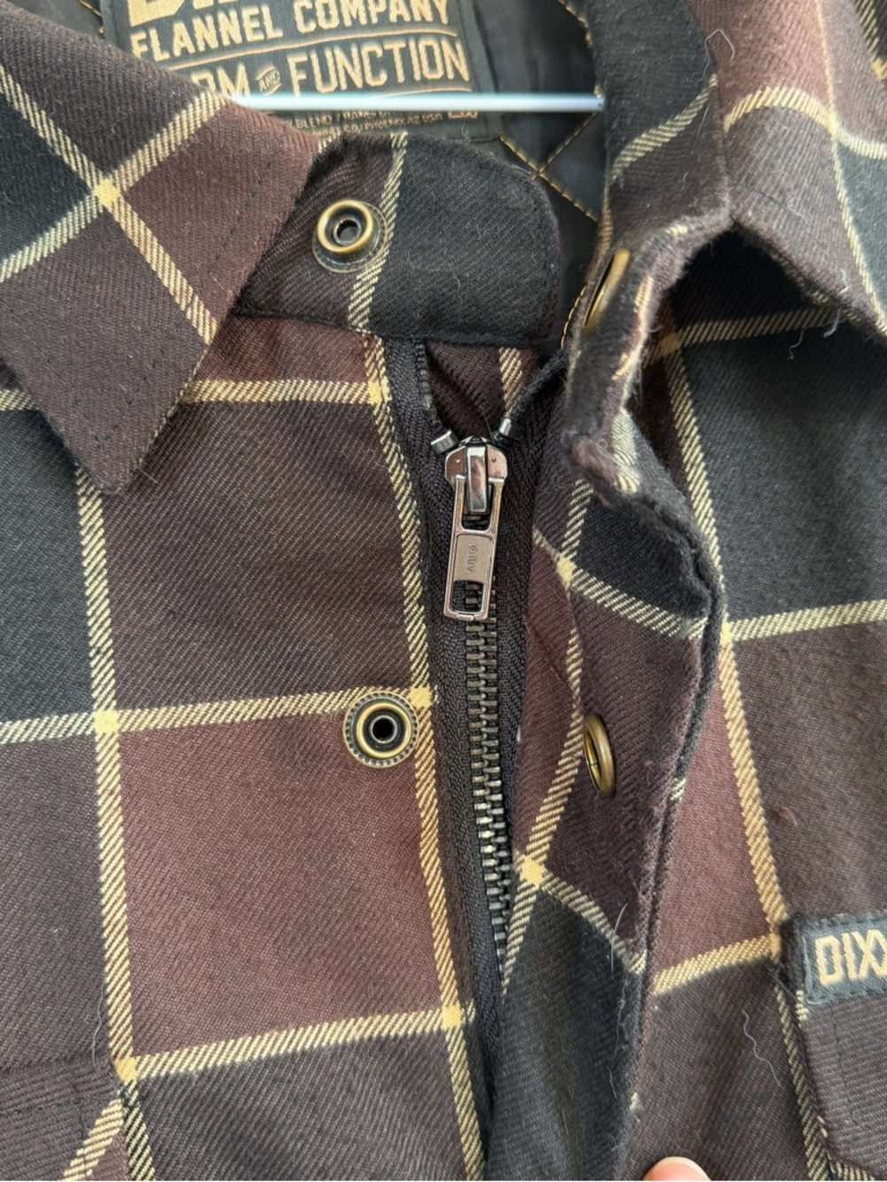 DIXXON Men's Form and Function Dark Brown Checkered Shirt Jacket XXL - Picture 6 of 6